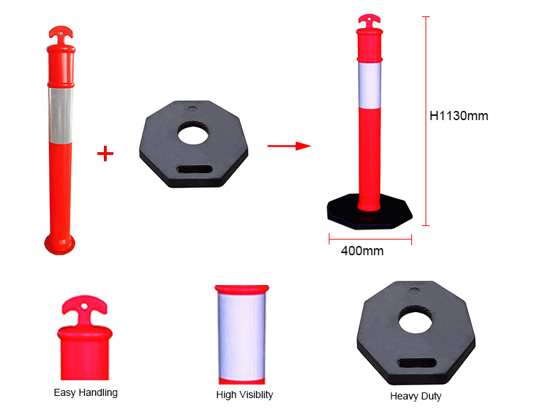 Delineator Post T-Top bollard